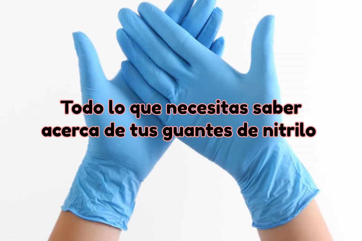 Guantes fabricados en nitrilo