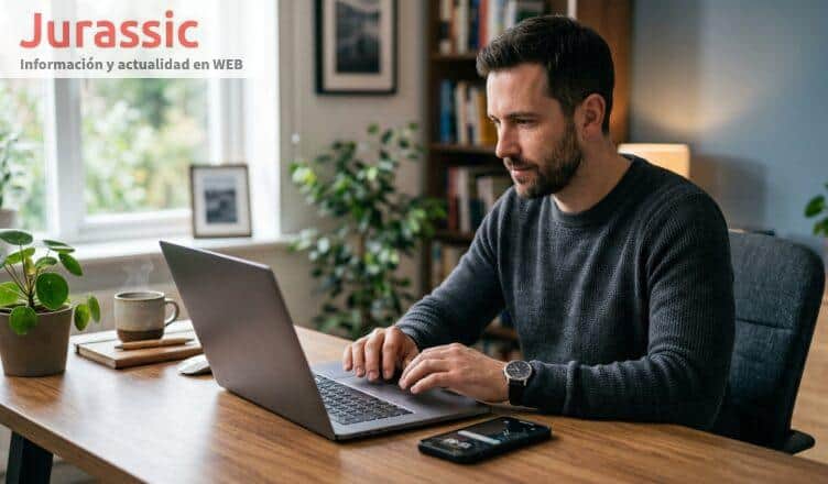 Persona revisando una apuesta de Euromillones online de forma segura