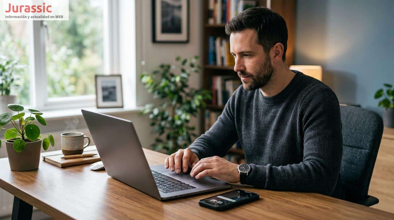 Persona revisando una apuesta de Euromillones online de forma segura