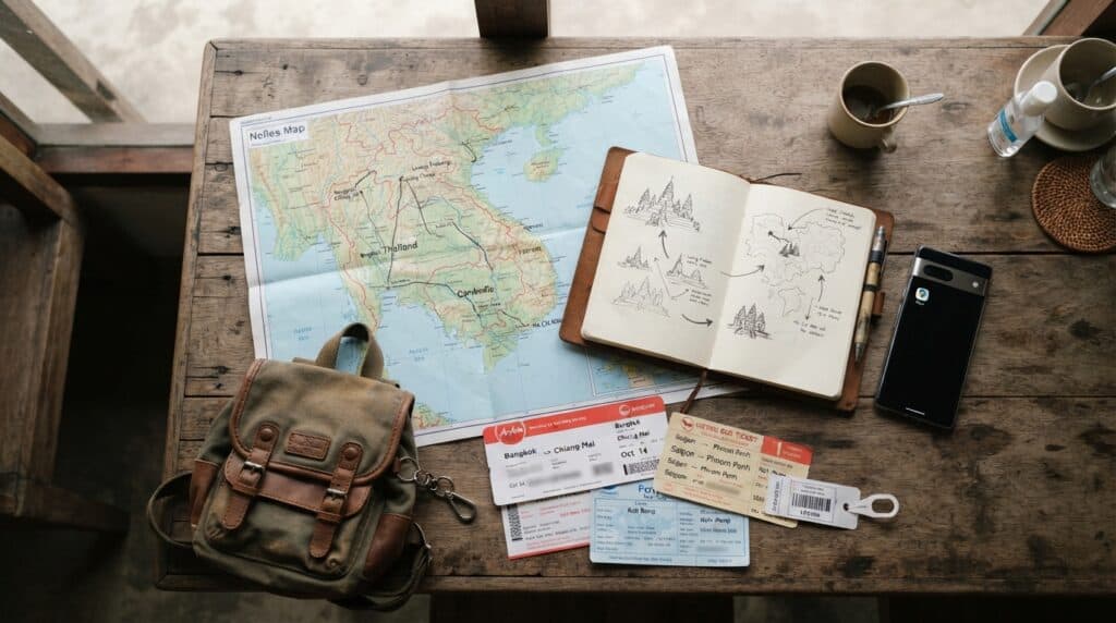 Preparación de una ruta de viaje por el Sudeste Asiático